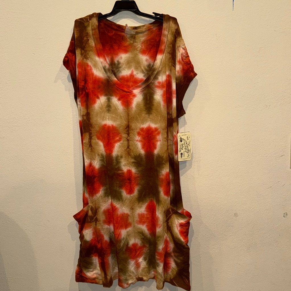 Nwt Lucky Brand Bikini Swimsuit Cover Up Dress Tie Dye Size Xs S